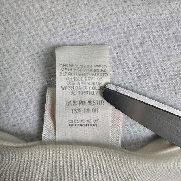 Adonna JC Penny’s Ivory Nylon Poly Blend Midi Nightgown Large Prairie Cottage - Picture 9 of 9